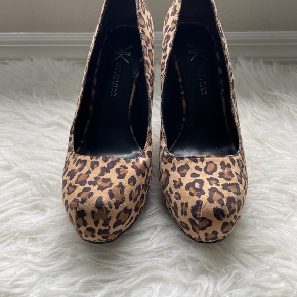 KARDASHIAN KOLLECTION Cheetah Print 5" Platform Heels 75802 Size 10M Used - Picture 3 of 8